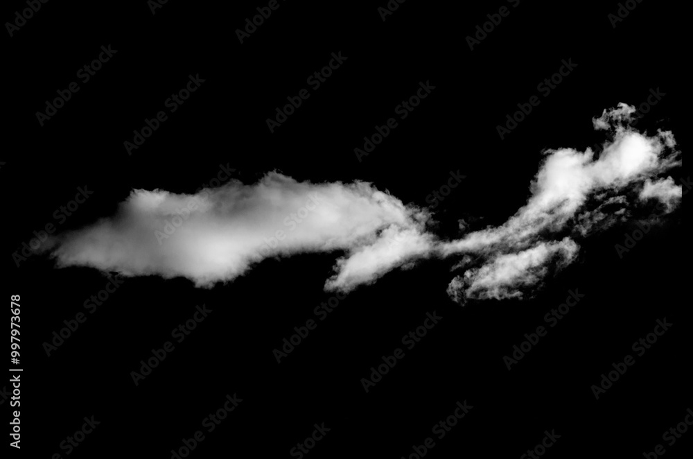 Smoke Cloud Isolated on Black Background,White cloud. Smoke Cloud Isolated on Black Background,White cloud.