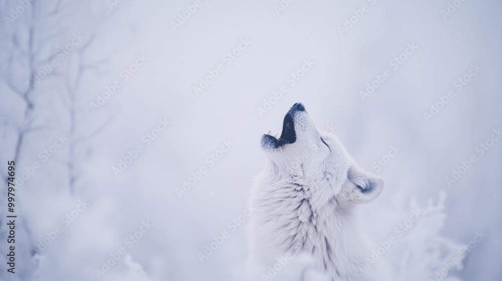 howling wolf in winter, lone wolf against snowy howling wolf in winter, lone wolf against snowy