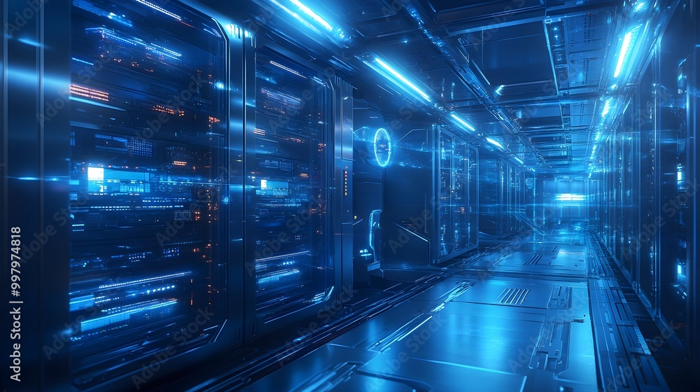 Images of intricate blueprint designs for a modern data center Images of intricate blueprint designs for a modern data center
