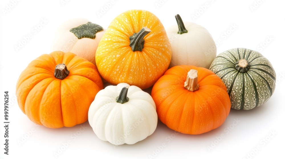 Obraz premium organic autumn squash, assorted seasonal