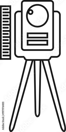 Theodolite Line Icon