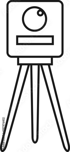 Theodolite Line Icon