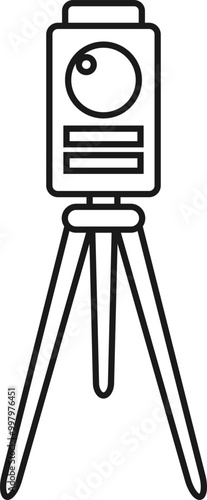 Theodolite Line Icon