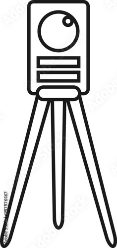 Theodolite Line Icon