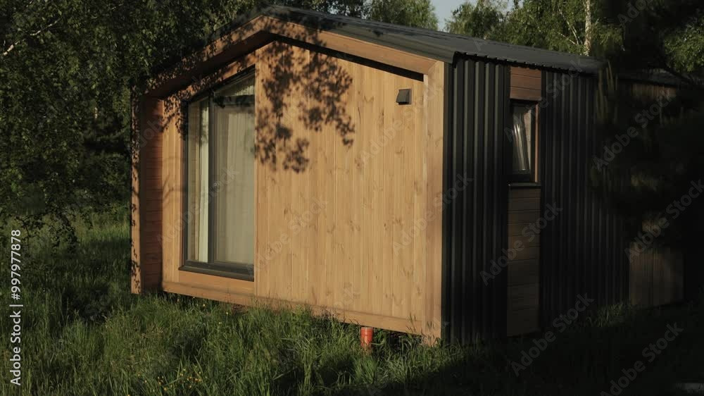 A Modern Minimalist Cabin, Perfectly Surrounded by the Beautiful Nature of the Outside World A Modern Minimalist Cabin, Perfectly Surrounded by the Beautiful Nature of the Outside World