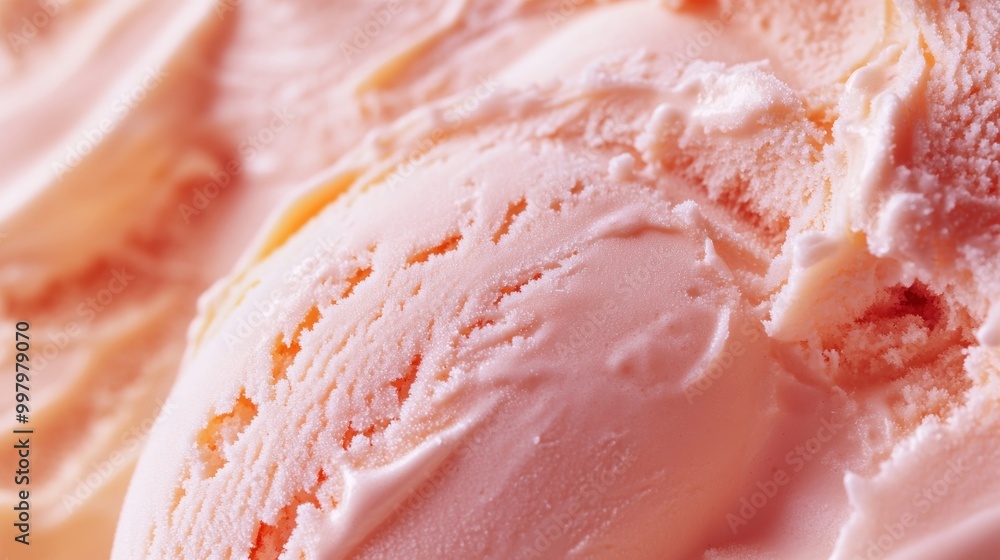 Fototapeta premium Close Up of Creamy Pink Ice Cream