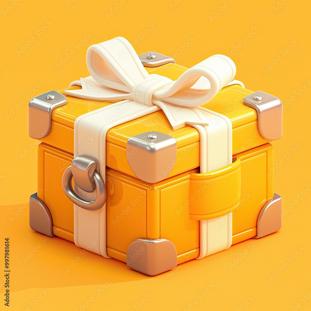 A gift icon for game, casual style, vector graphics, in the style of casual game art, cartoon style, low poly A gift icon for game, casual style, vector graphics, in the style of casual game art, cartoon style, low poly