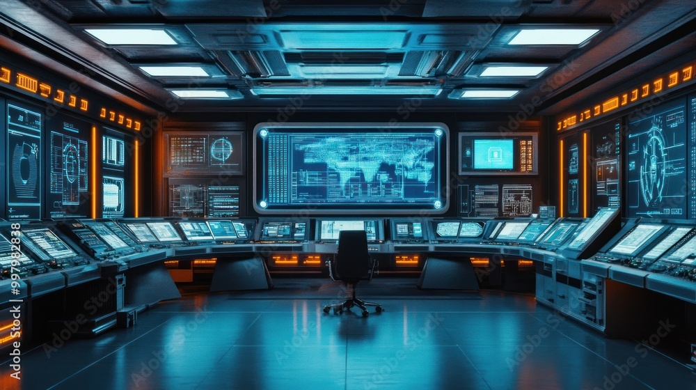 Futuristic Control Room Futuristic Control Room