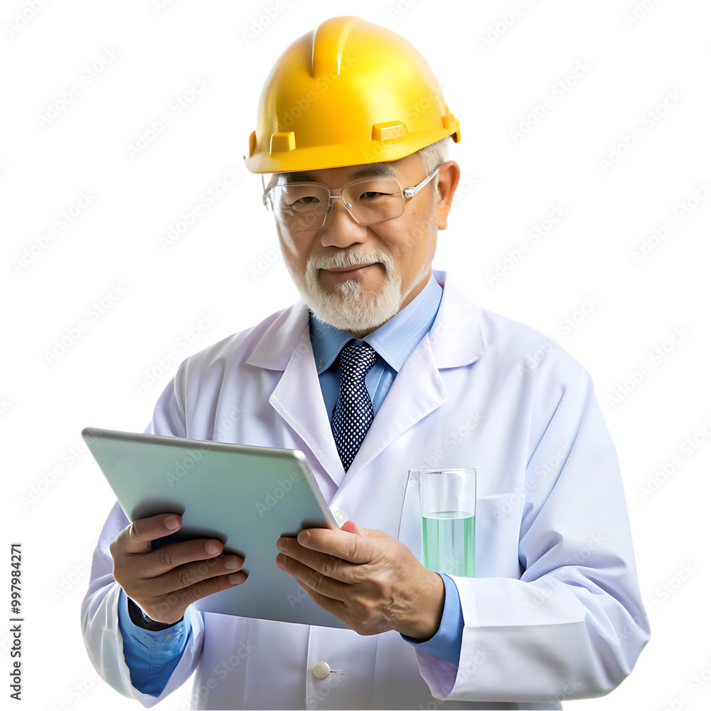 Albino civil engineer with face mask inspecting ongoing project at construction site Albino civil engineer with face mask inspecting ongoing project at construction site