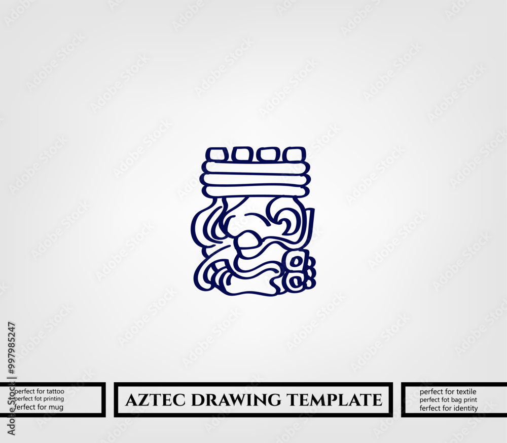 Aztec decorative vector illustration. traditional ethnic ornament Aztec decorative vector illustration. traditional ethnic ornament