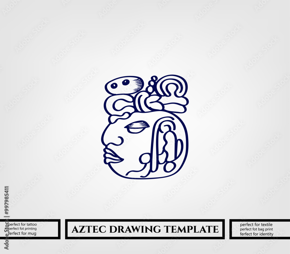 Aztec decorative vector illustration. traditional ethnic ornament Aztec decorative vector illustration. traditional ethnic ornament