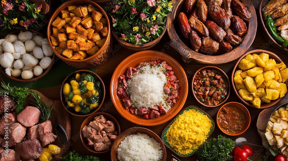 Traditional Brazilian June festival food, known as 