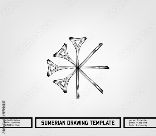 Quadro su tela Sumerian decorative vector illustration