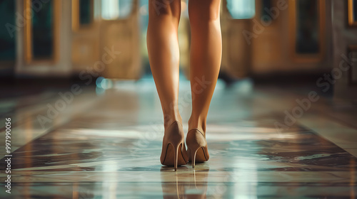 Beautiful slender female legs. Neural network AI generated art