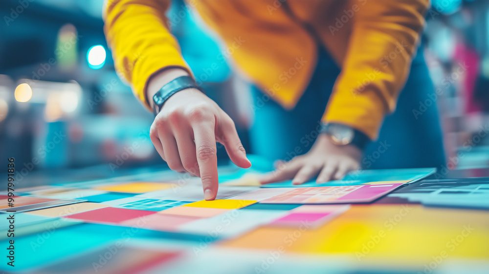 Creative director sketching ideas in a bright. Creative director sketching ideas in a bright.