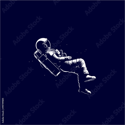 floating astronaut on space, science, costume, people, sky, fiction,