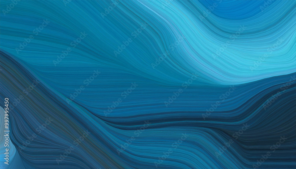 Colourful horizontal banner. modern waves background design, turquoise blue, very dark blue and slate grey colour. Colourful horizontal banner. modern waves background design, turquoise blue, very dark blue and slate grey colour.