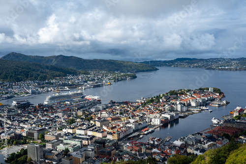 Bergen in Norwegen: Fløibahn, Fischmarkt und der Fløyen