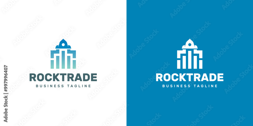 rocket chart logo vector rocket chart logo vector