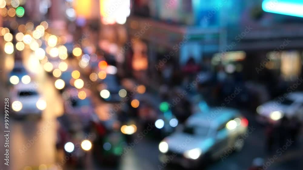 Asian city life and traffic Asian city life and traffic