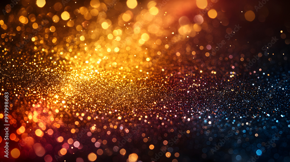 A Close-Up of Golden Glitter Sparkling Under Colorful Lights, Creating a Dazzling Display of Brightness and Glamour That Captivates the Viewer’s Eye, Evoking Feelings of Joy and Celebration in a Stunn A Close-Up of Golden Glitter Sparkling Under Colorful Lights, Creating a Dazzling Display of Brightness and Glamour That Captivates the Viewer’s Eye, Evoking Feelings of Joy and Celebration in a Stunn