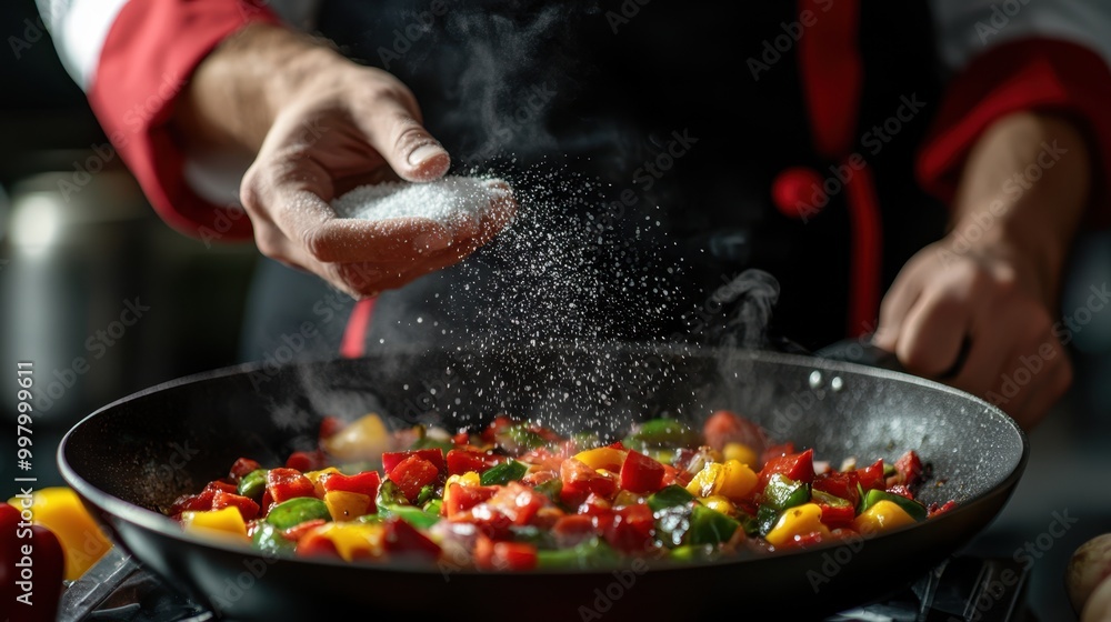 The Chef Seasoning Fresh Vegetables The Chef Seasoning Fresh Vegetables