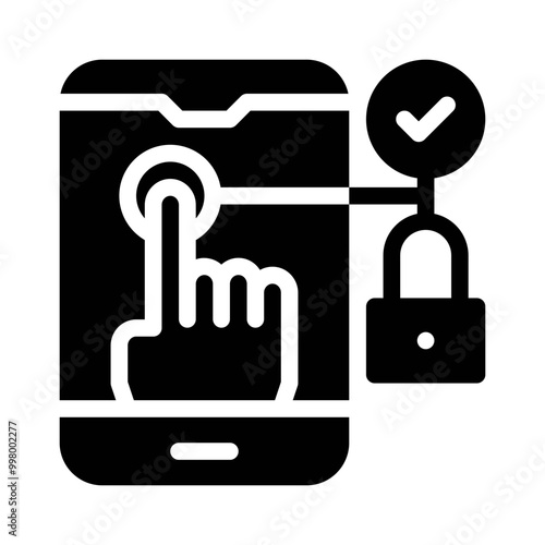 behavioral biometrics glyph icon