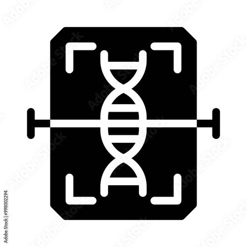 DNA scan glyph icon