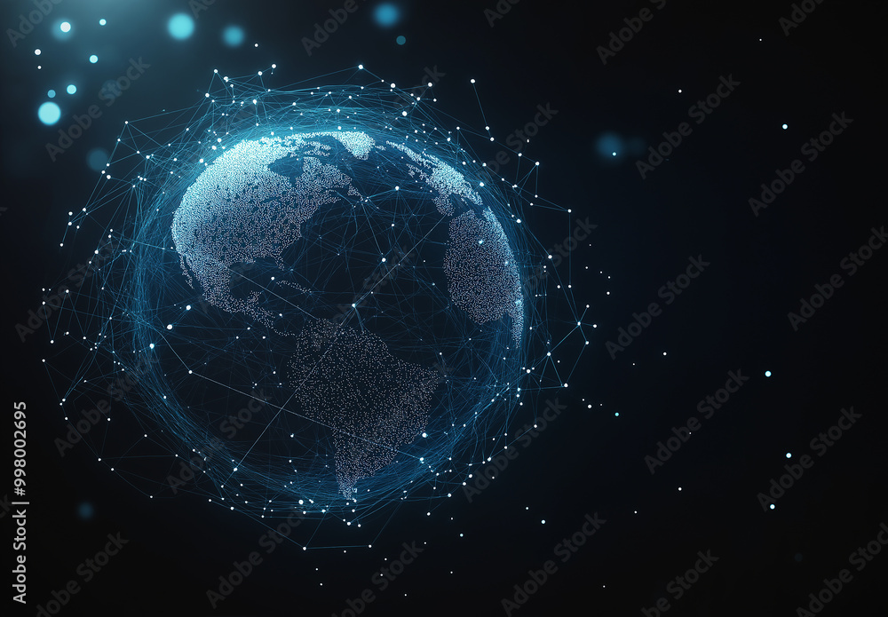 Blue light technology earth code digitalization Blue light technology earth code digitalization