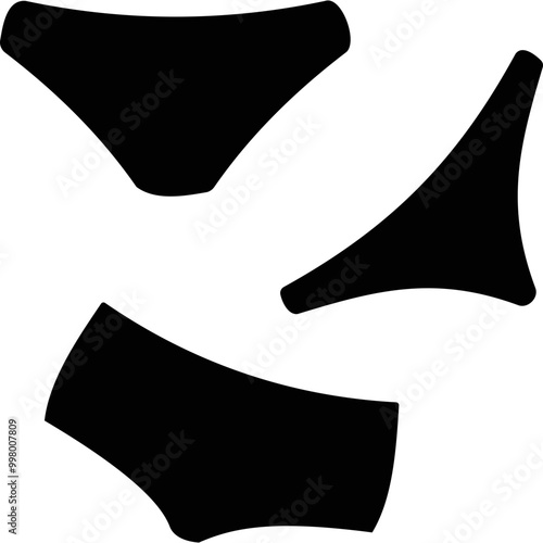 Simple vector icon types, underwear, women