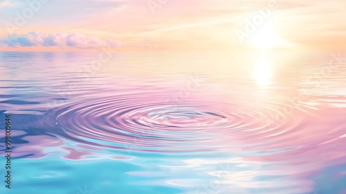 Water Ripples Sunset Sky