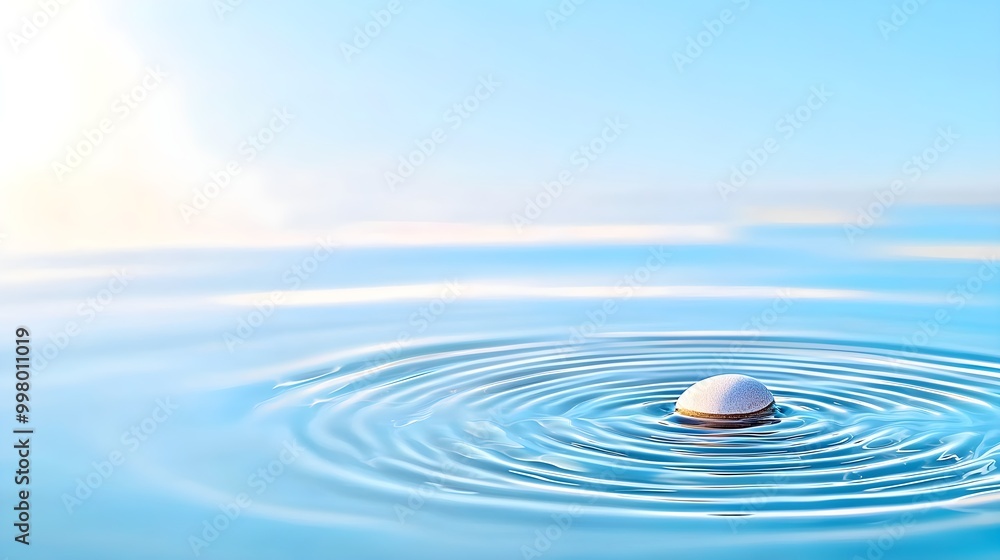 White Stone Ripples Blue Water White Stone Ripples Blue Water