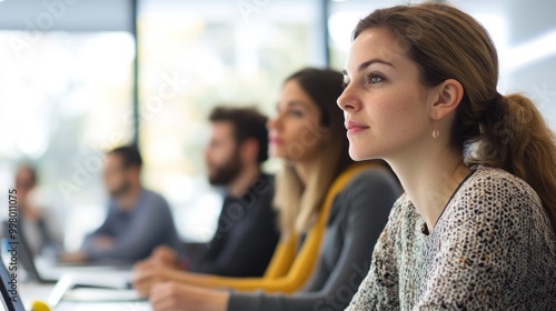 Focused Attendees in a Business Meeting