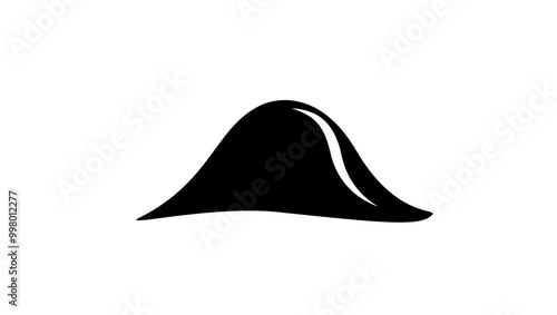 Mound emblem, black isolated silhouette