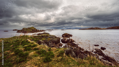 view of sto village, Vesteralen islands, Norway photo