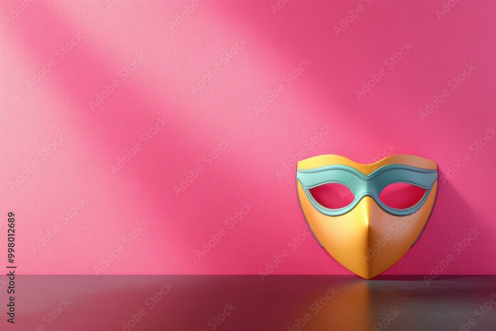 A stylized anonymous mask resting on a dark polished surface with dramatic lighting casting shadows. A stylized anonymous mask resting on a dark polished surface with dramatic lighting casting shadows.