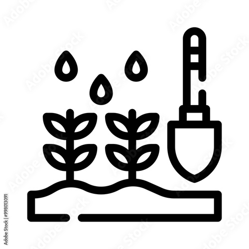 cultivator line icon