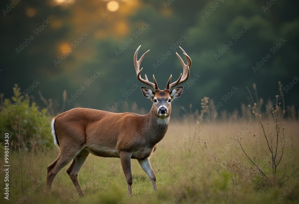 Fototapeta premium Portrait of deer in a forest