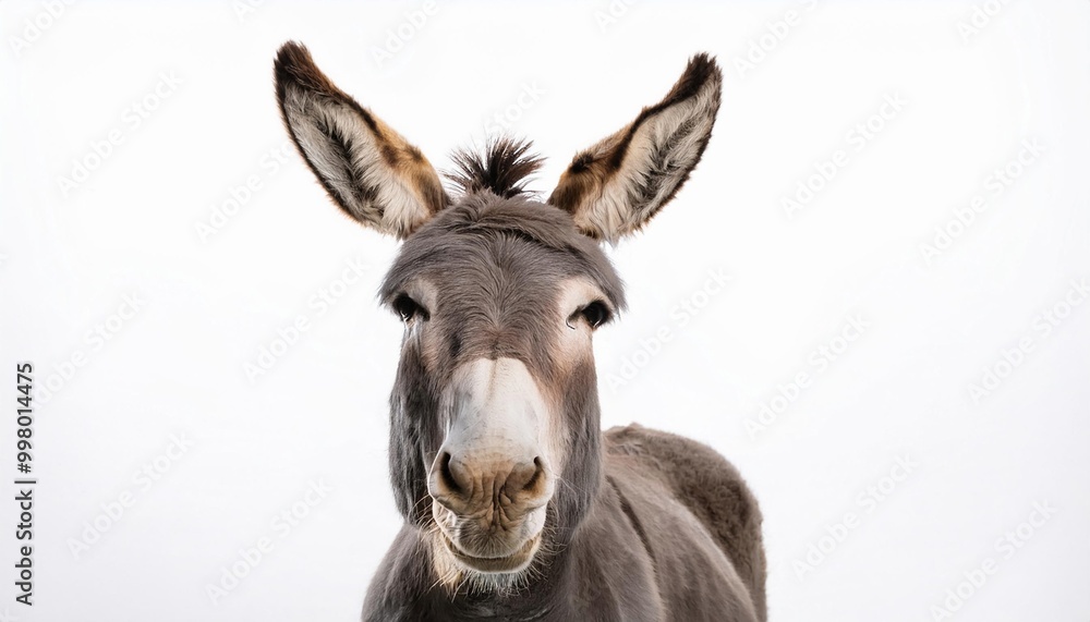 Donkey on white background. Isolated of Animal. Donkey on white background. Isolated of Animal.