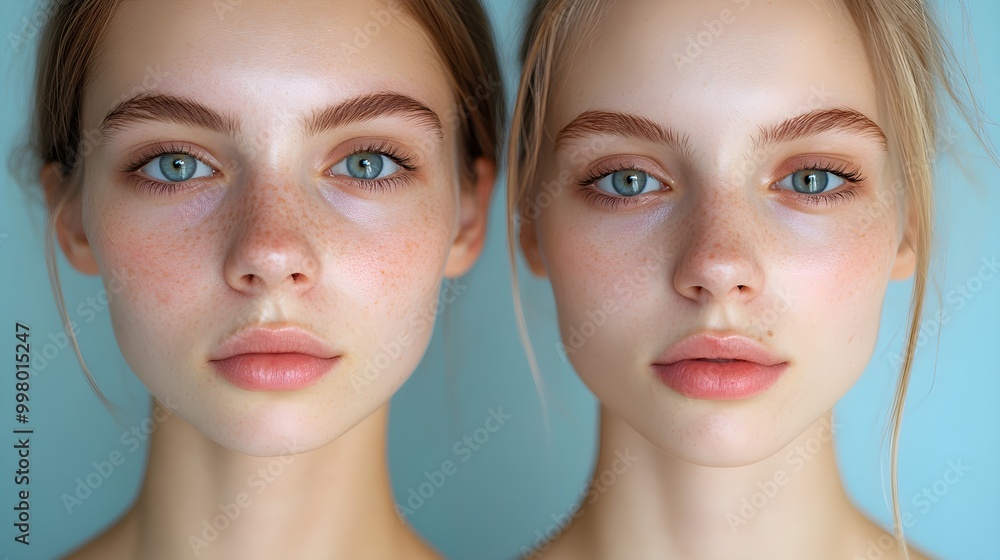 Pre- and post-nose job comparison, highlighting a wide nasal bridge and drooping tip before surgery and a refined, lifted appearance after Pre- and post-nose job comparison, highlighting a wide nasal bridge and drooping tip before surgery and a refined, lifted appearance after