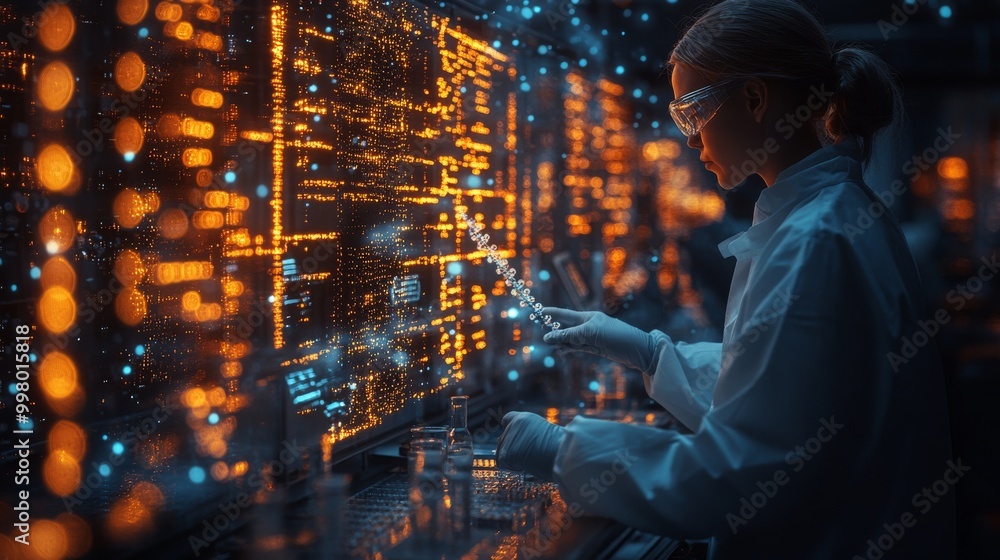 Scientists conducting research in a laboratory using CRISPR technology for genetic modifications Scientists conducting research in a laboratory using CRISPR technology for genetic modifications