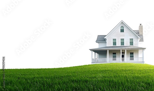 Wallpaper Mural White House on a Green Hill Torontodigital.ca