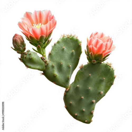 cactus in a pot on a white background