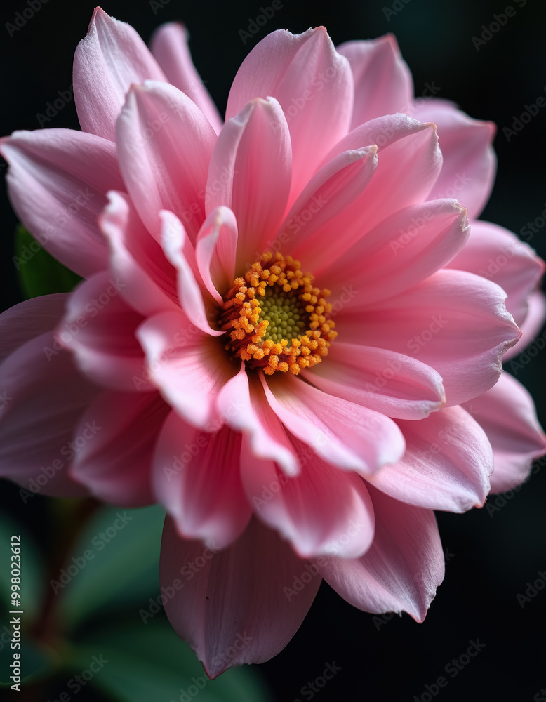 ピンクのダリアの花の詳細なクローズアップ写真 ピンクのダリアの花の詳細なクローズアップ写真