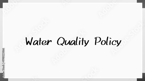 Water Quality Policy のホワイトボード風イラスト