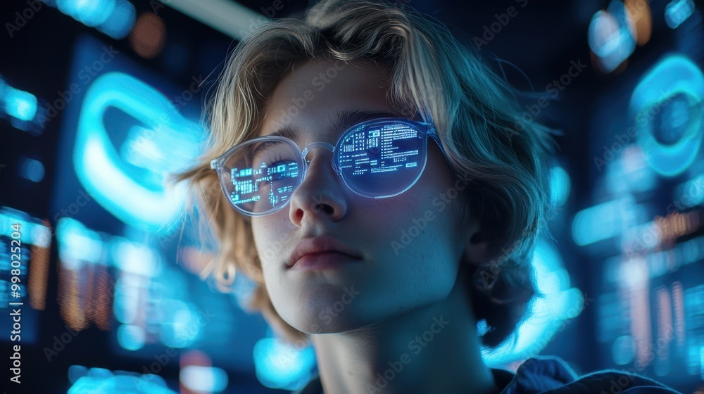 The Youth with Digital Glasses The Youth with Digital Glasses