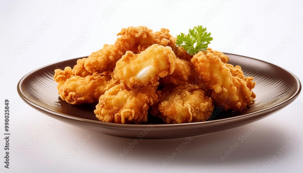 Japanese Food, Karaage on white background isolated. Japanese Food, Karaage on white background isolated.