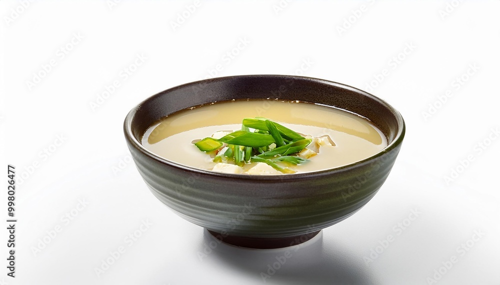 Japanese Food, Miso Soup on white background isolated. Japanese Food, Miso Soup on white background isolated.