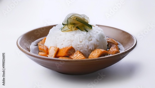 Japanese Food, Niku Man on white background isolated. photo