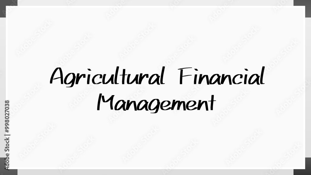 Agricultural Financial Management のホワイトボード風イラスト Agricultural Financial Management のホワイトボード風イラスト